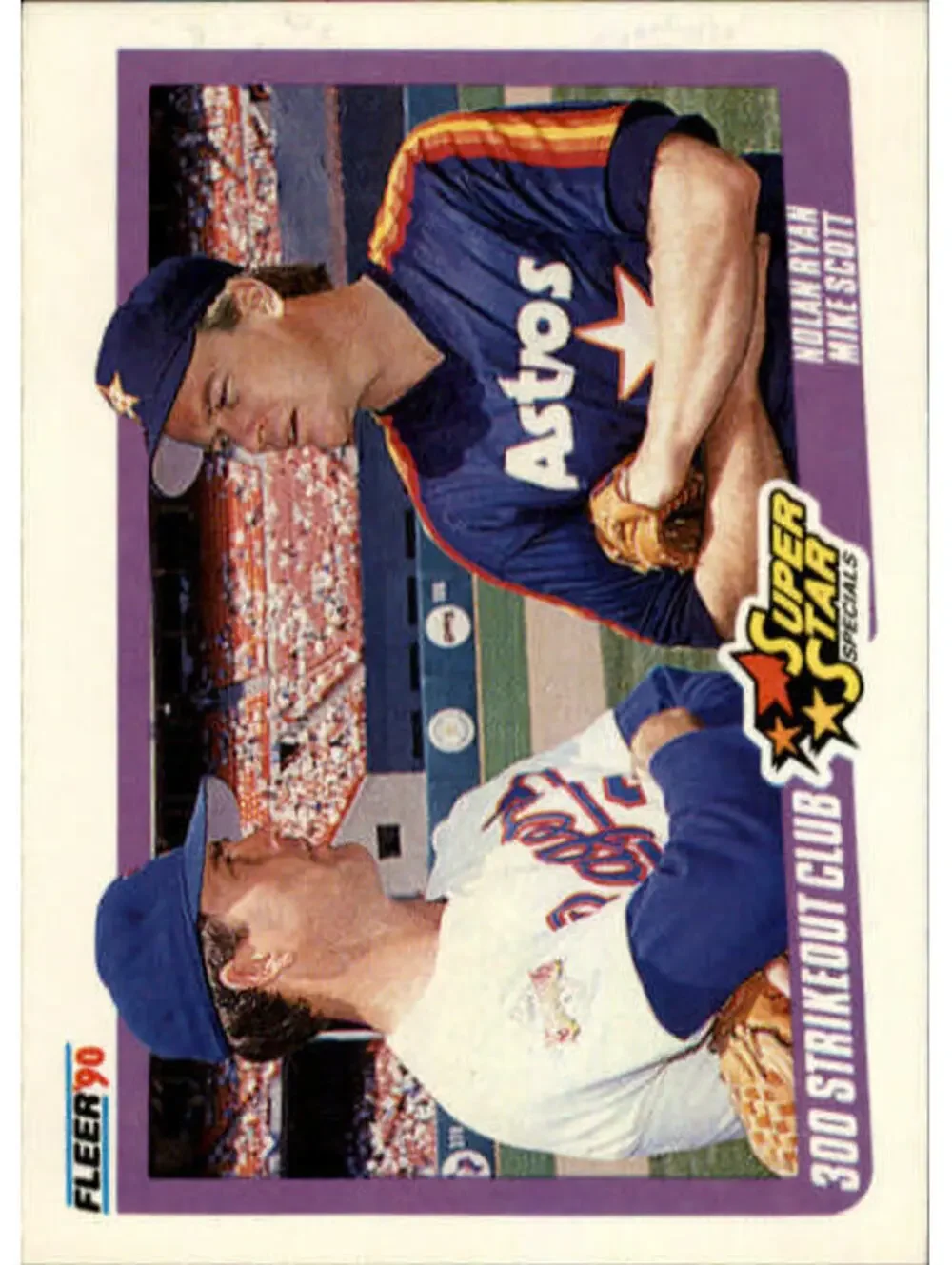 1990 Nolan Ryan / Mike Scott Fleer Baseball Card #636